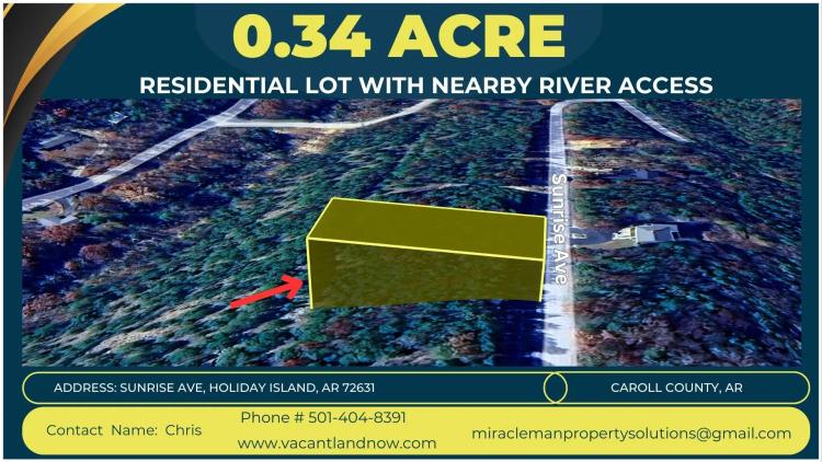 0.34 Acre in AR For Only $1,999